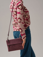 Замшевая сумка Deboro 3017 дым.лиловый