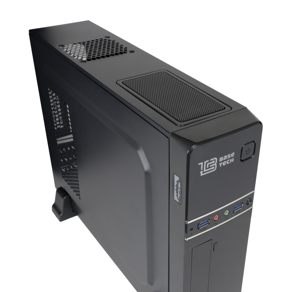 Корпус BaseTech SL-01, БП:400W, mATX, чёрный, 2xUSB3 (BT-SL01B-400W)