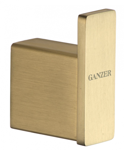 88151-S Одинарный настенный крючок (Мат. Золото) GANZER  (20/1шт)