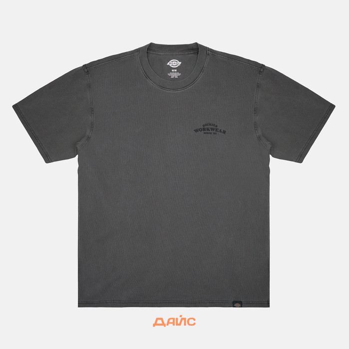 Футболка мужская Dickies Christiana Garment Dyed артикул:DK0A87QHBLK1 - купить в магазине Дайс
