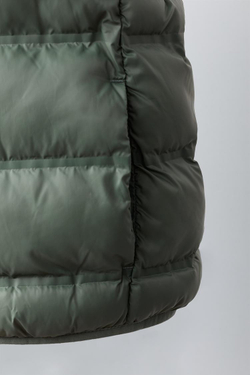 ZARA ЛЕГКИЙ ЖИЛЕТ С КАПЮШОНОМ WATER REPELLENT, СВЕТЛЫЙ ХАКИ