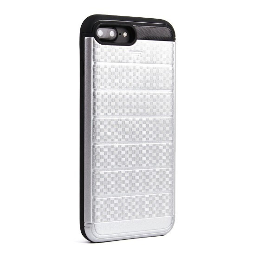 Чехол с вырезами под пластиковые карты для iPhone 7 Plus, 009464 Серебристый