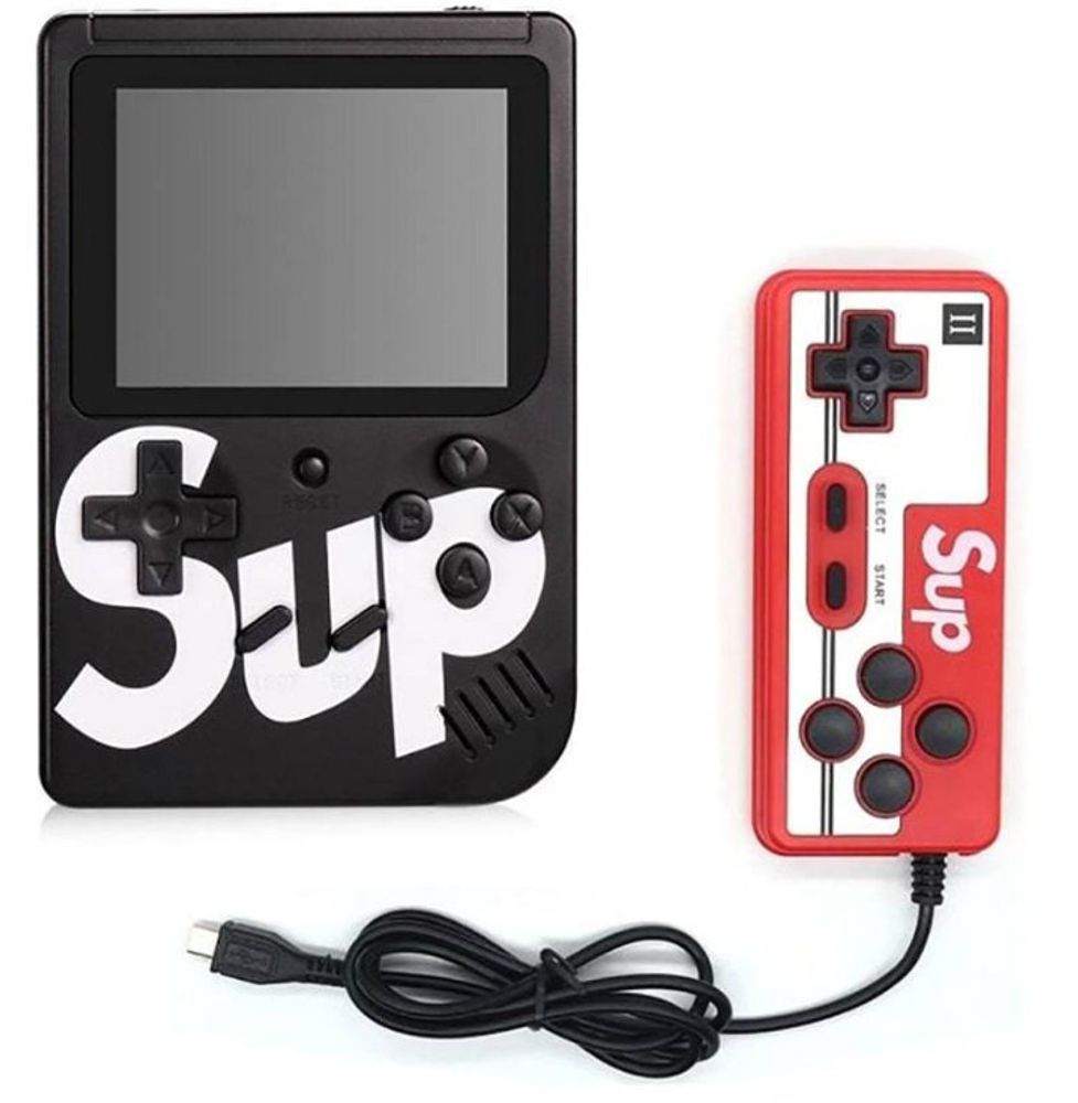 Игровая приставка Sup Game Box 8-битная, 400 игр с пультом (черный)
