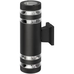 Светильник уличный настенный ЭРА «Адрия» GBW-102-BL-0300 230В 2хЕ27 max 30Вт IP54 300х150x90 вверх/вниз черный | Садово-парковые светильники