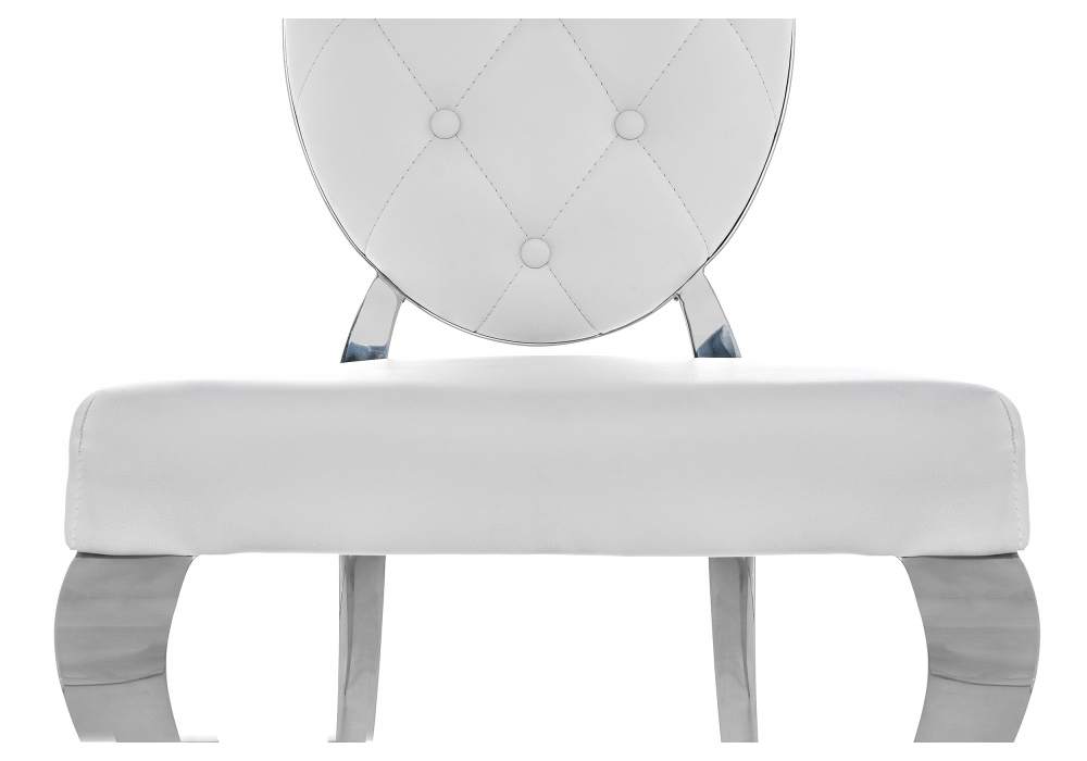 Стул на металлокаркасе Woodville Odda белый, ножки хром