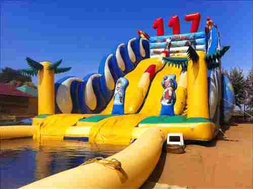 Надувная водная горка с бассейном «Карибы», 21*7*10 м