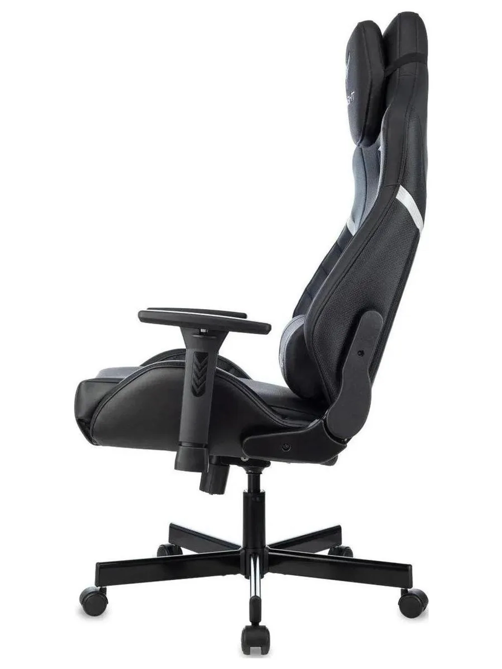 Кресло игровое Knight Thunder 5X черный эко.кожа крестов. металл