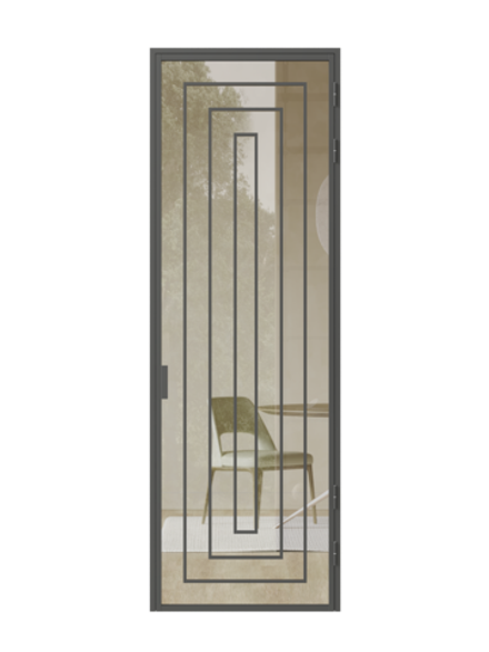 Распашная алюминиевая перегородка Minoli 19