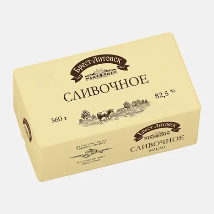 Сладко-сливочное масло Брест-Литовск 82.5% 360г