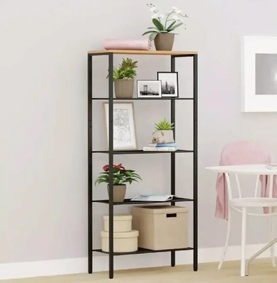 Стеллаж «Торонто», №25, цвет черный, 67*30*146.5см