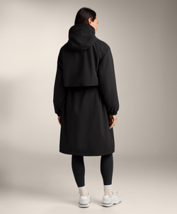 Oysho Водонепроницаемый длинный плащ с подкладкой FELLEX® AEROGEL 10K, черный