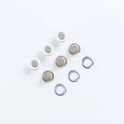 Люверсы металлические 5мм белые (цветная эмаль), Греция