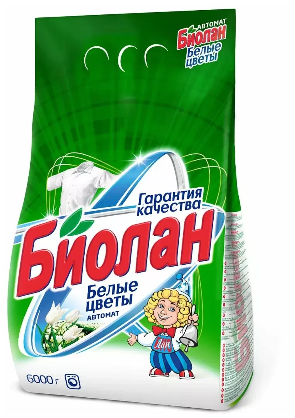 Стиральный порошок Биолан Белые цветы (автомат), 6 кг