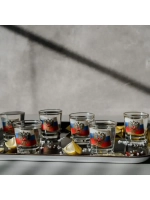 Набор рюмок стеклянных "Россия" 6 шт 50 мл