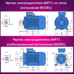 Электродвигатель АИР71В4 (ЛАПЫ+ФЛАНЕЦ)