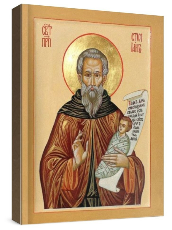 Стилиан Пафлагонский (рукописная икона)