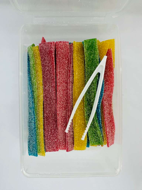 Жевательный мармелад в кислой обсыпке «CRAZY GUMMY CRAZY BELT» ассорти 7гр*86шт*12банок