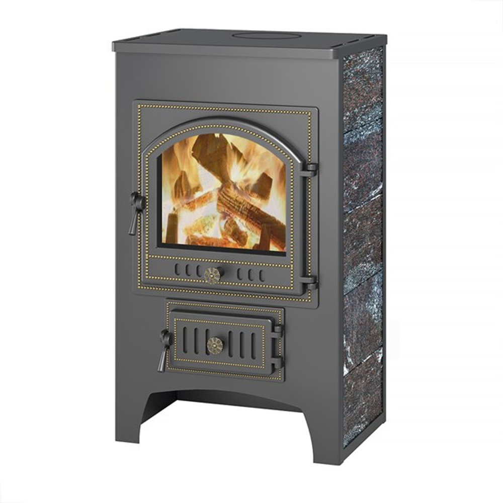 Печь-Камин ВЕЗУВИЙ ПК-01 (205), амфиболит 12 кВт (200 м3) Ø 150 мм