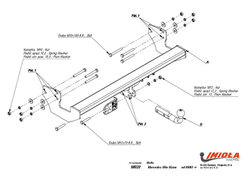 Фаркоп IMIOLA M.020 Mercedes Vito 2004-2014, Mercedes Viano 2004-2014(паспорт и сертификат в комплекте)(без электрики)