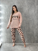 Пижама женская штаны+футболка дл/р ШФД0012 (норма)