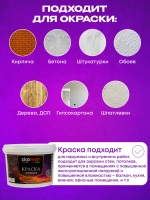 Краска моющаяся супербелая 14 кг AKRIMAX акриловая, быстросохнущая, для наружных и внутренних работ, для стен и потолков, матовое покрытие, белый