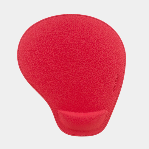 Коврик для мышки Souris из натуральной кожи теленка, красного цвета