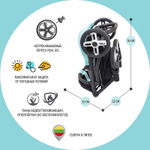 Прогулочная коляска Nuovita Modo Terreno Turchese grigio / Бирюзово-серый