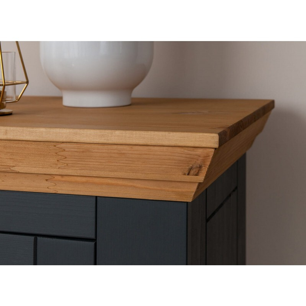 Комод «Форест» 2 двери 2 ящика серый 7012/бейц-масло