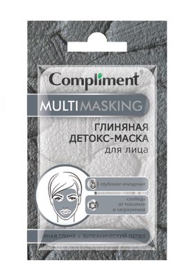 Compliment Саше MULTIMASKING ГЛИНЯНАЯ ДЕТОКС-МАСКА для лица с черной глиной и вулканическим пеплом