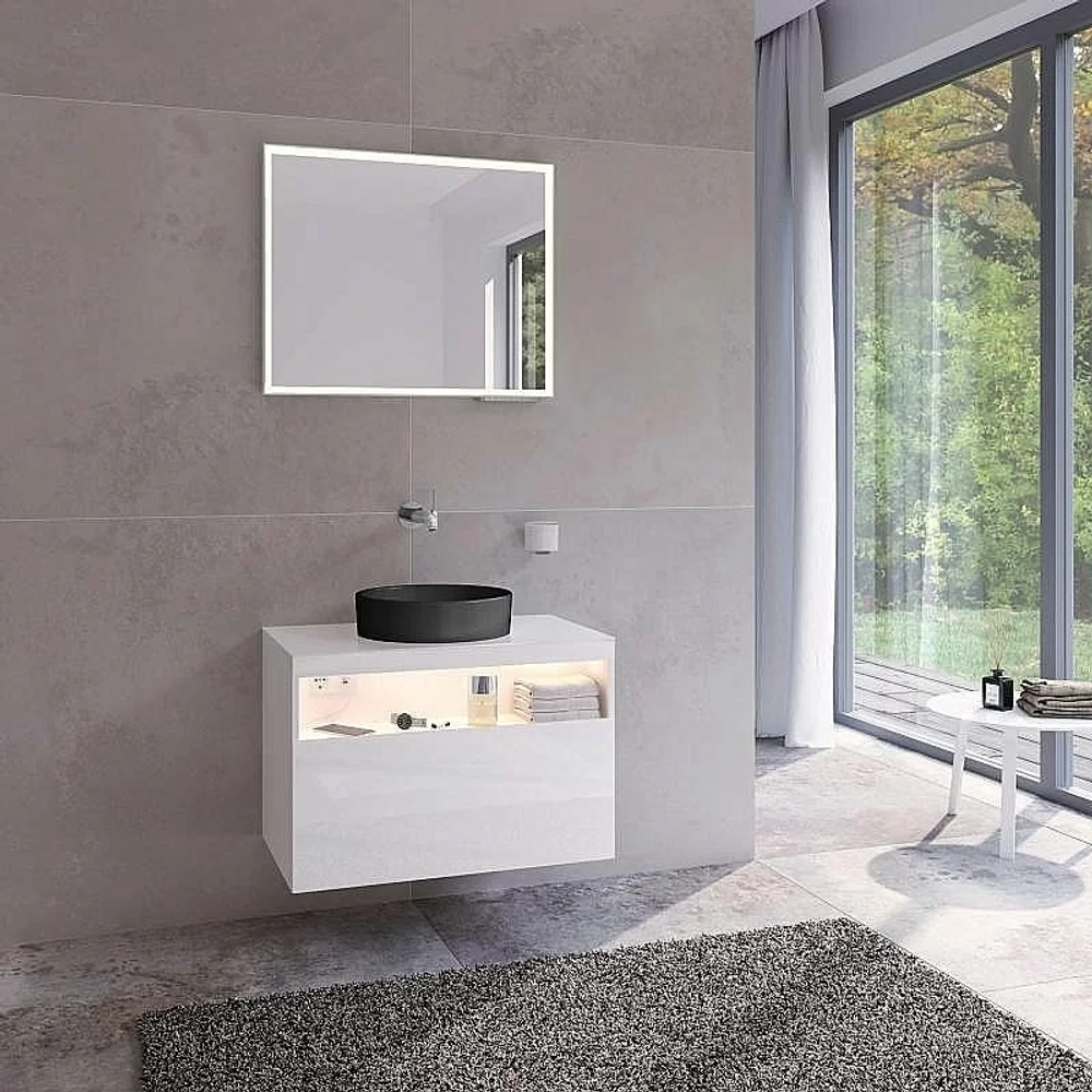 Раковина накладная Keuco Stageline 40 32880570400 черная матовая