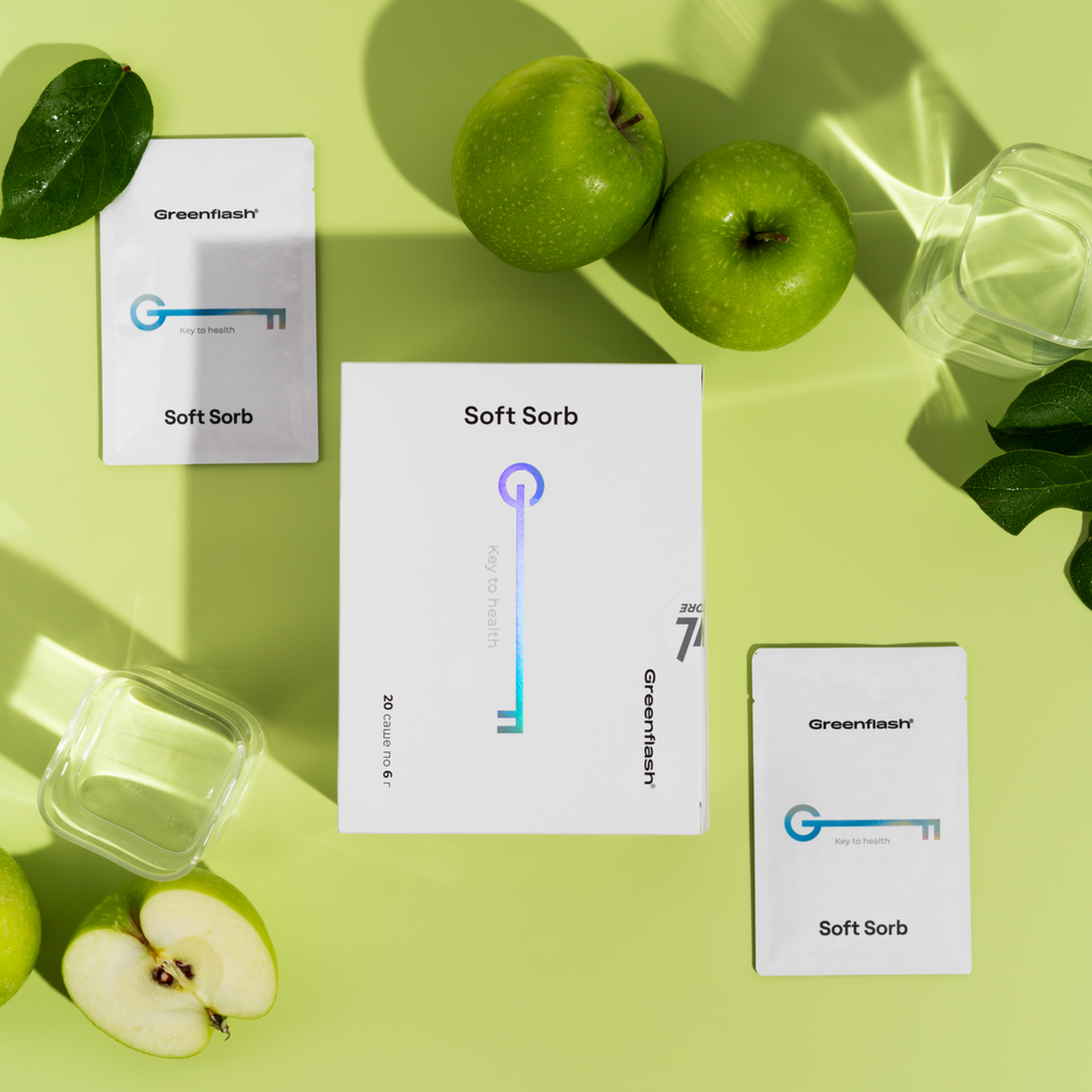 Greenflash Soft Sorb Природный сорбент Софт Сорб, 20саше, вкус яблоко