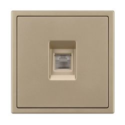 Механизм телефонной розетки SCT-NOBE-MTL1-SFPL-GD (RJ-11, 4C) (Arlight, Золотой песок) 054302