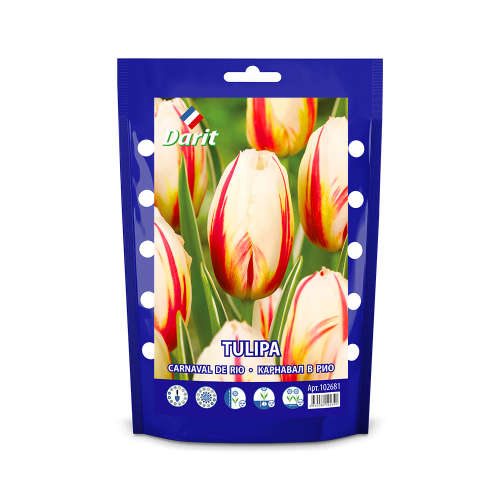 ЛУКОВИЦЫ ТЮЛЬПАН ТРИУМФ CARNAVAL DE RIO 12/14, DARIT 5 ШТ/УП