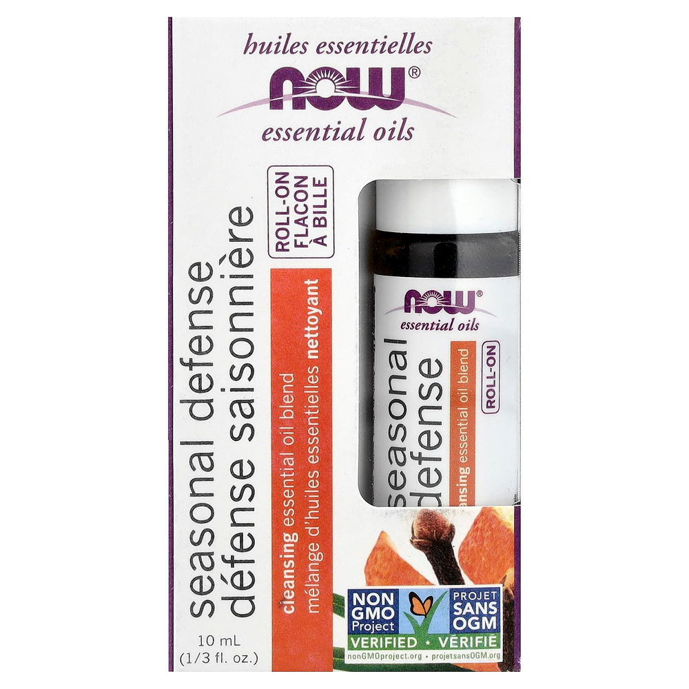 NOW Foods, эфирные масла, в шариковой капсуле, от сезонной защиты, 10 мл (1/3 жидк. унции)