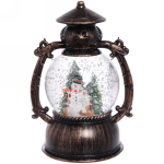 Сувенир с подсветкой Christmas «Лампа Снеговичок в лесу» 20 см (без музыки)
