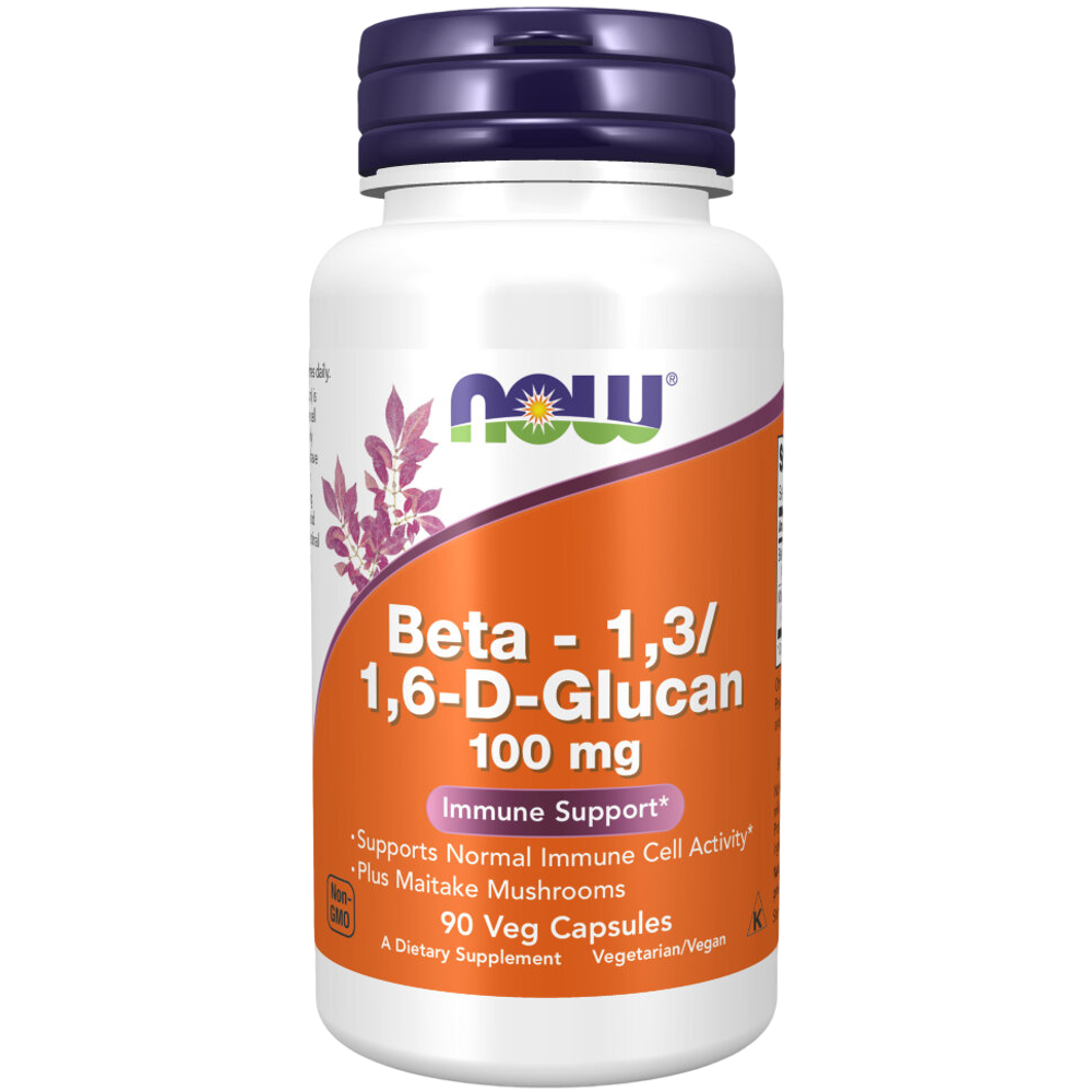 Now Foods Beta - 1,3/1,6-D - glucan 100 mg 90 veg capsules , Бета-1,3/1,6-D-Глюкан