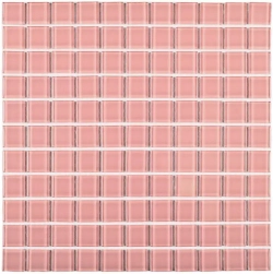Мозаика стеклянная Pink glass (25х25) 300х300х4 мм (шт)