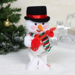 Музыкальная игрушка «Новогодний снеговик с гитарой» 14,5*20*40 см