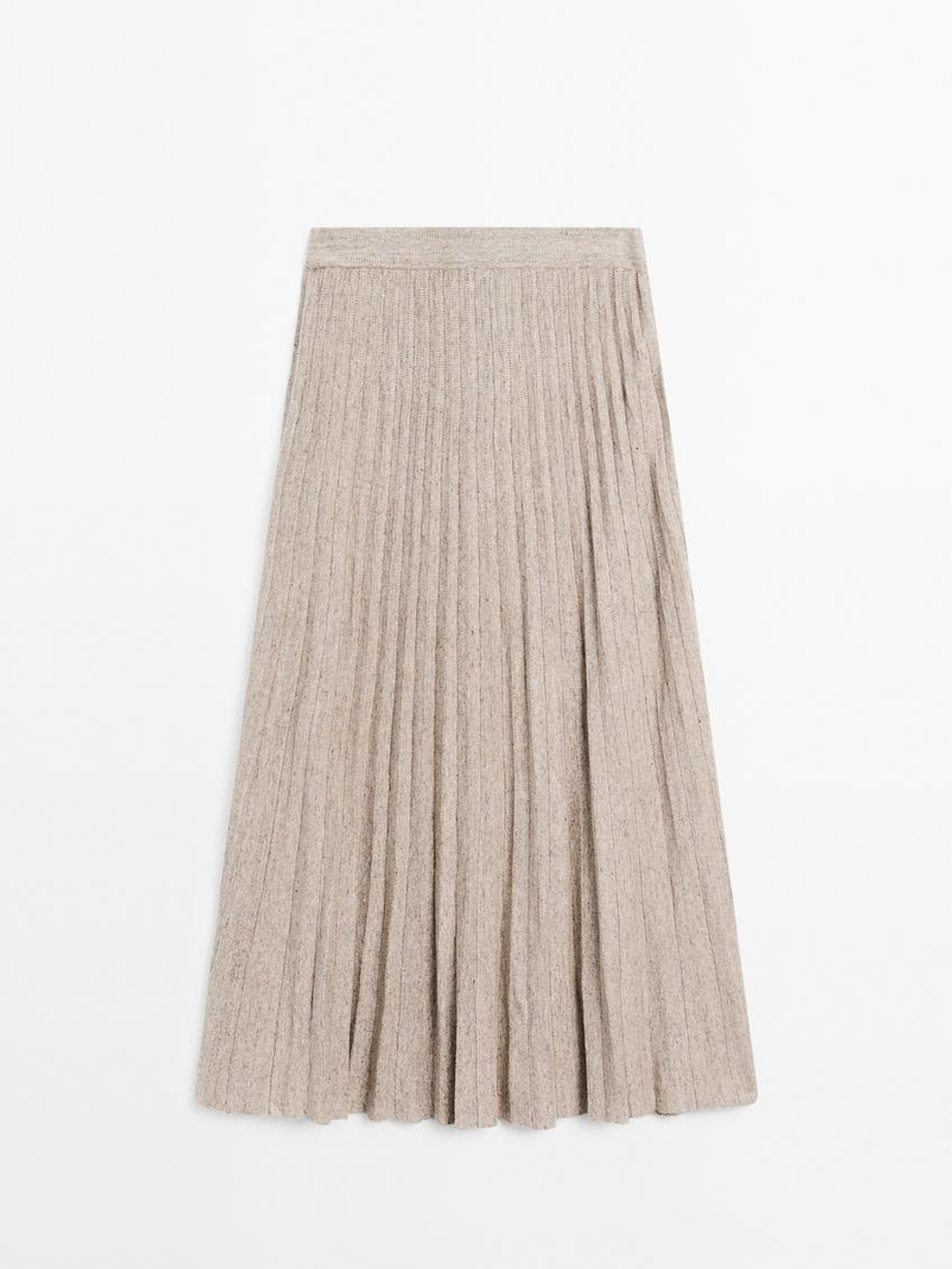 Massimo Dutti Юбка миди, серый