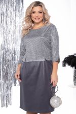 Платье "Кэтрин" (графит/серебро) П8019 LT Collection (Акция)