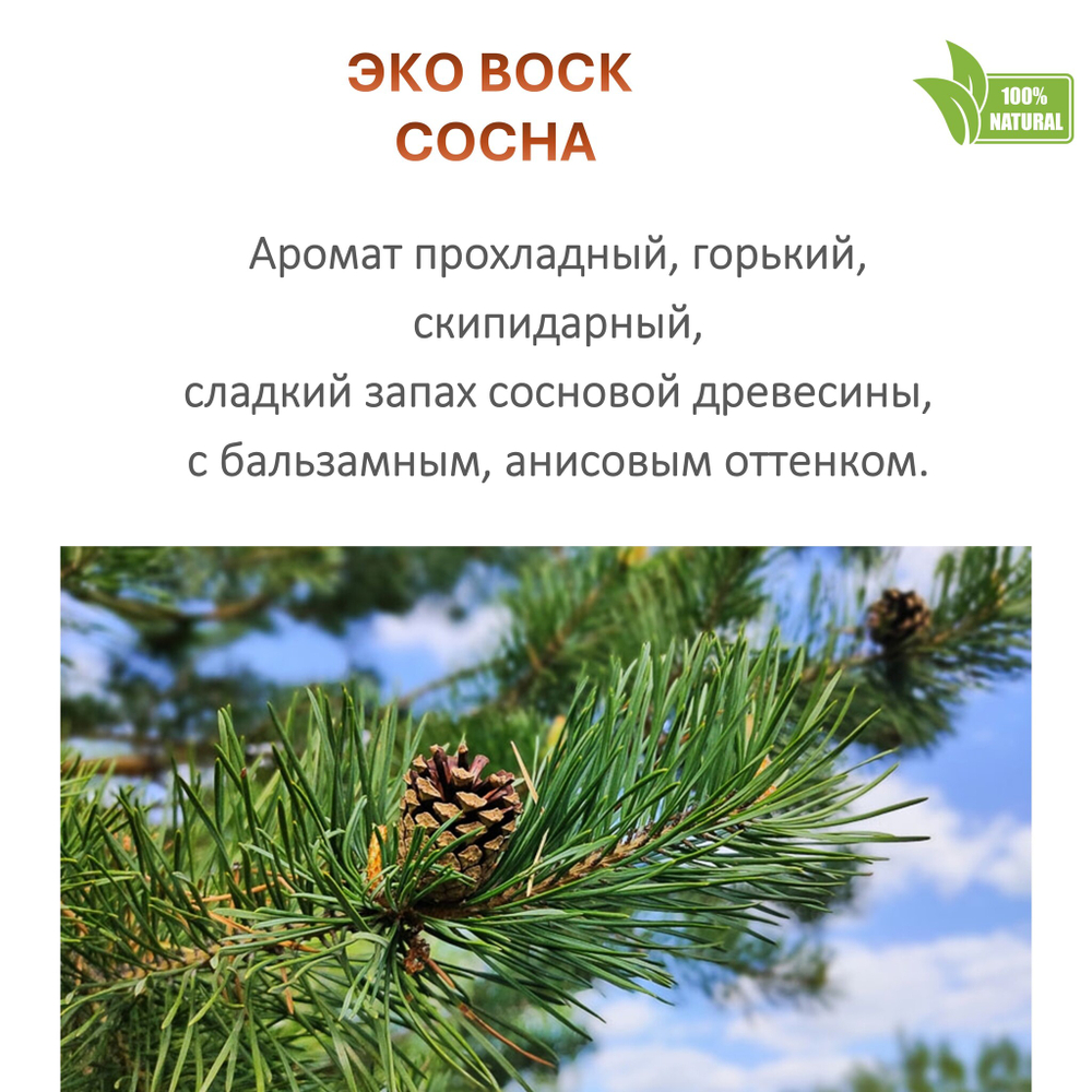 Воск ароматический, СОСНА , насыпной в гранулах с фитилем / свеча в гранулах