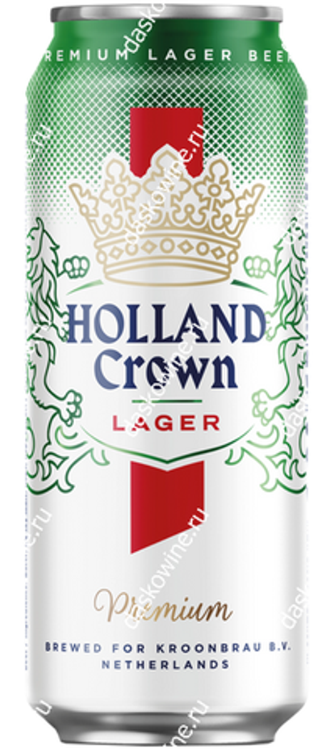 Пиво Холланд Краун Премиум Лагер Бир свет фильтр 0,5 л 4,7% Нишка Пивара Сербия