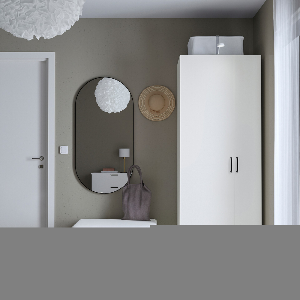 Распашной шкаф PAX FORSAND IKEA (двухсекционный) с 3 ящиками (белый)  80*50*240