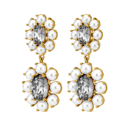 Серьги Dyrberg Kern LINA SG WHITE PEARL / GREY 450071