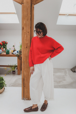 Брюки-бананы из джинсы Айвори