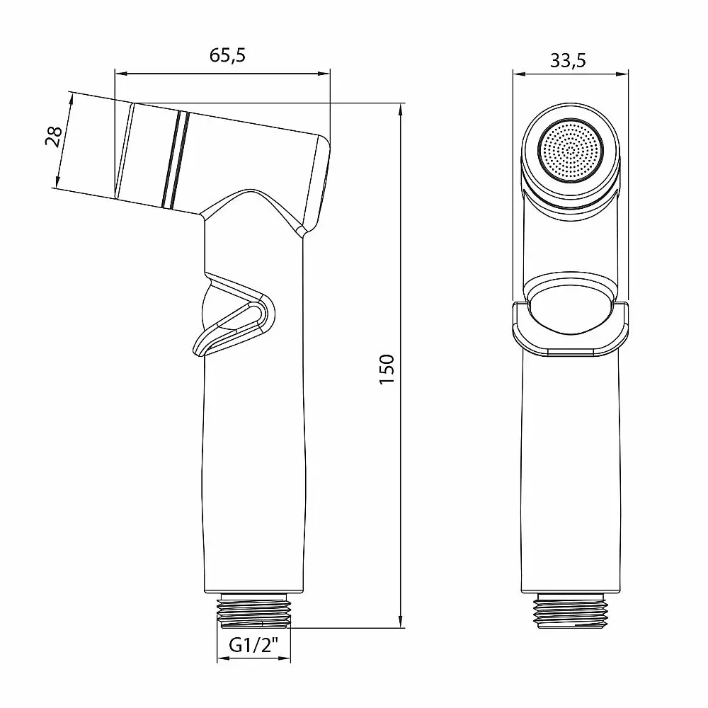 Лейка для биде+шланг LM8088GM графит