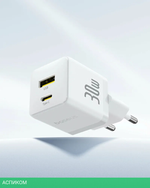 Сетевое зарядное устройство Baseus Palm C+U 30W EU Moon White (P1011160A213-00)