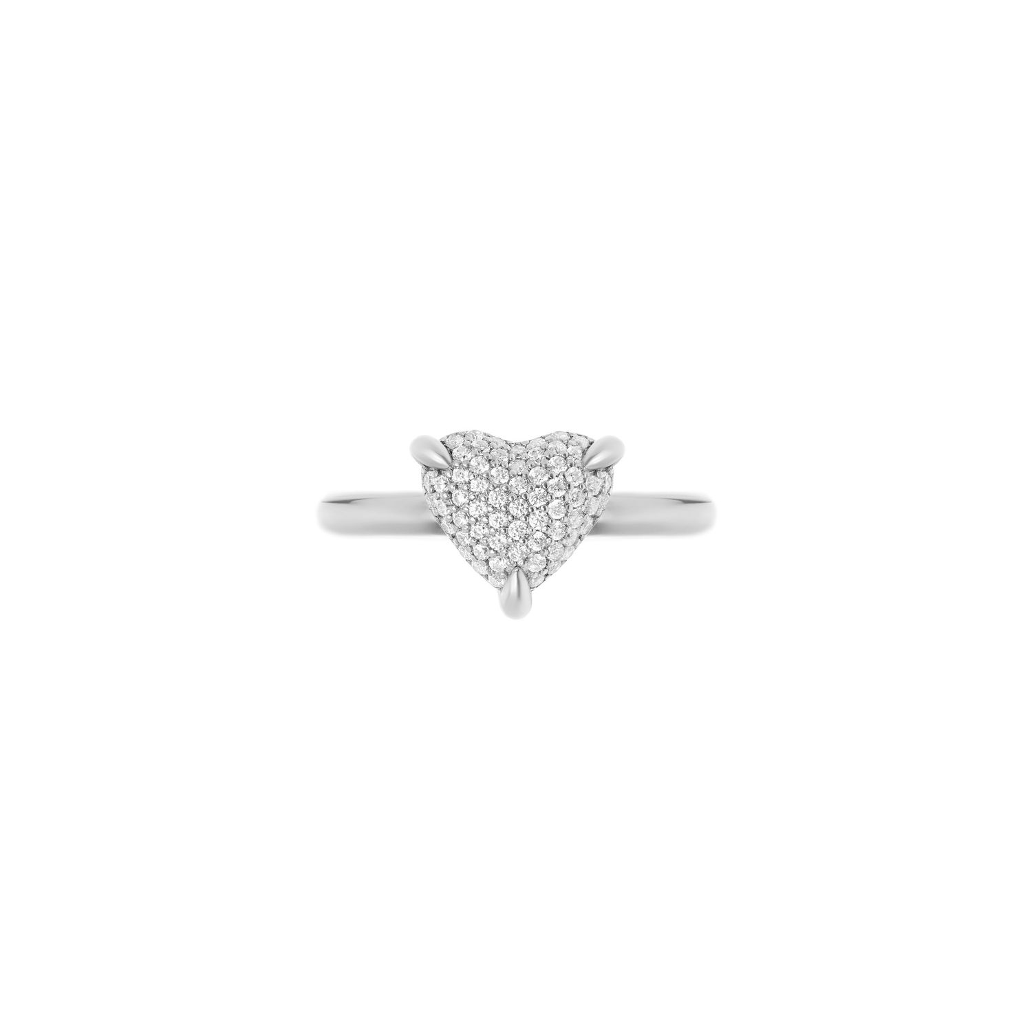 Кольцо Big Spangled Heart Ring – Silver