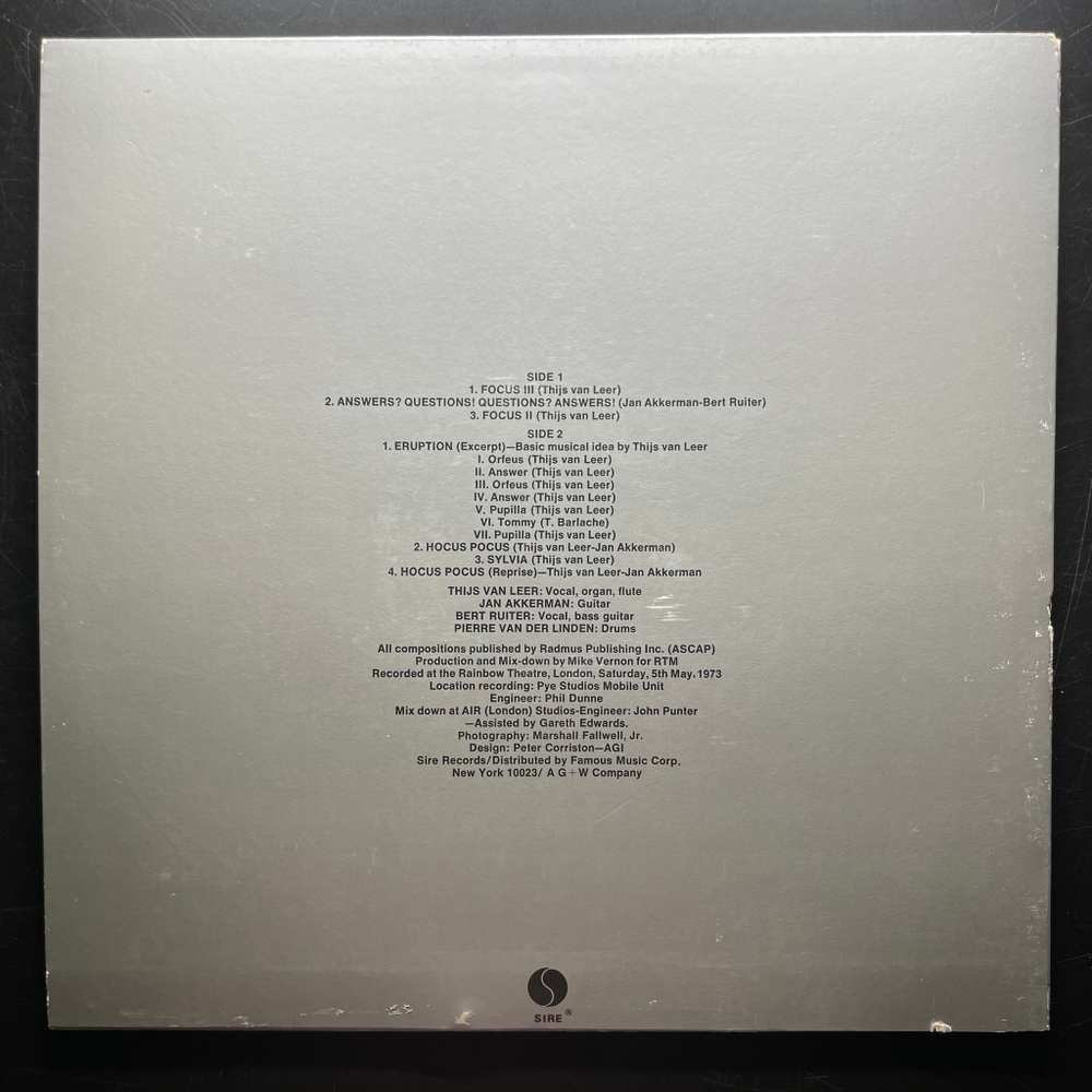 Focus – Live At The Rainbow (США 1973г.)
