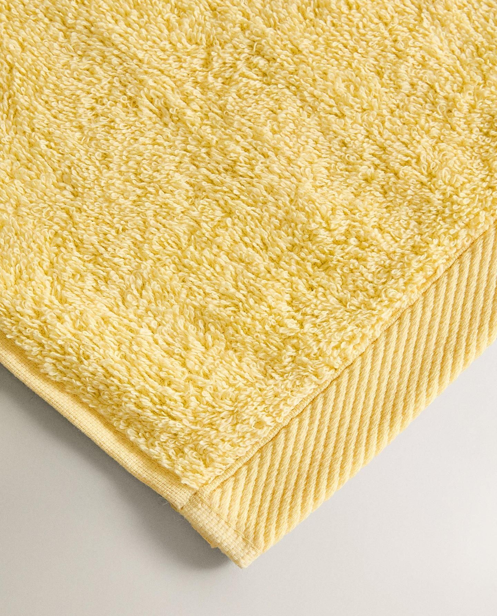 Zara Home - Гладкое махровое хлопковое банное полотенце (500 гхм2), желтый, 30х50 см